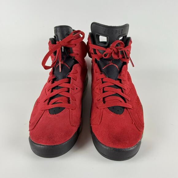Nike Air Jordan 6 Retro Toro Bravo Sneakers Men's 9.5 Red Black CT8529-600 - Picture 2 of 11